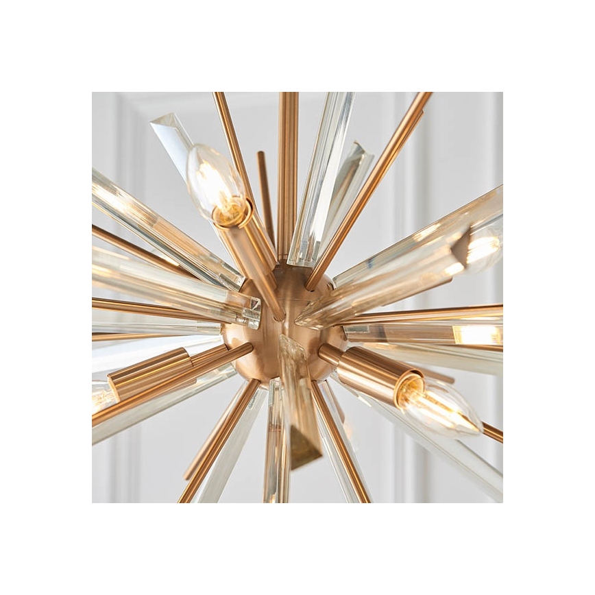 Endon 81936 - Luster na reťazi 6xE14/40W/230V zlatý