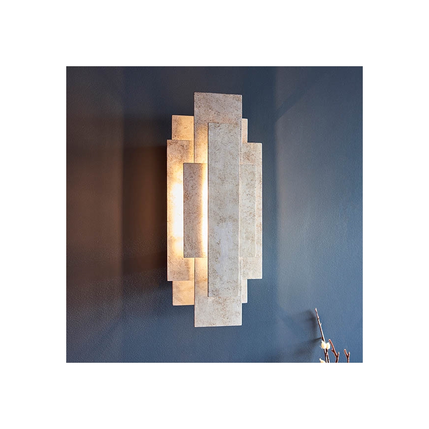 Endon 90451 - Nástenné svietidlo ALZARE 2xG9/3W/230V biela patina