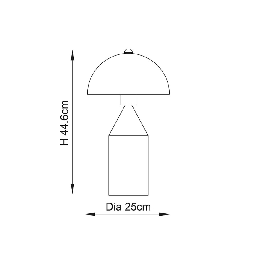 Endon 90522 - Stolná lampa NOVA 1xE27/60W/230V mosadz