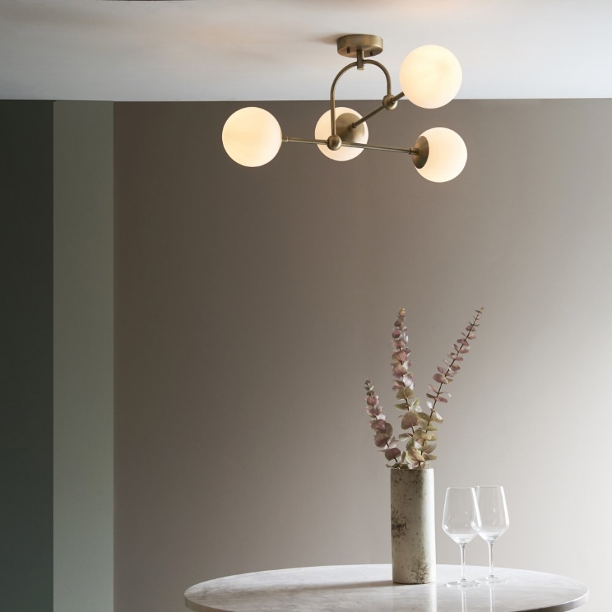 Endon 90843 - Prisadený luster ONTARIO 4xE14/7W/230V mosadz
