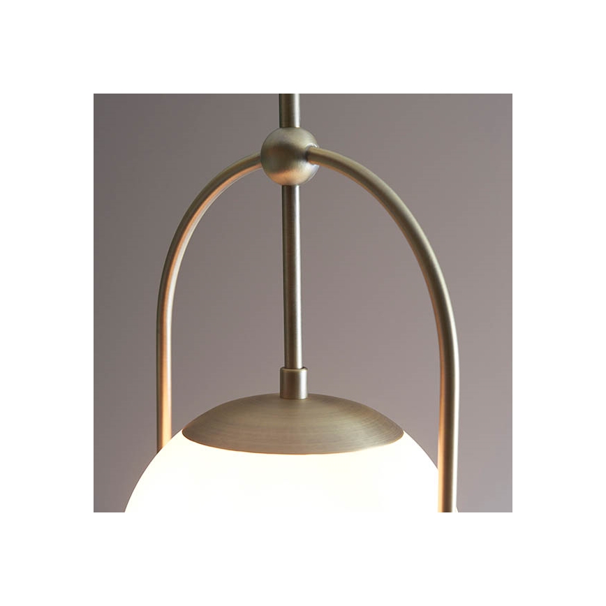 Endon 90844 - Luster na tyči ONTARIO 1xE27/10W/230V mosadz