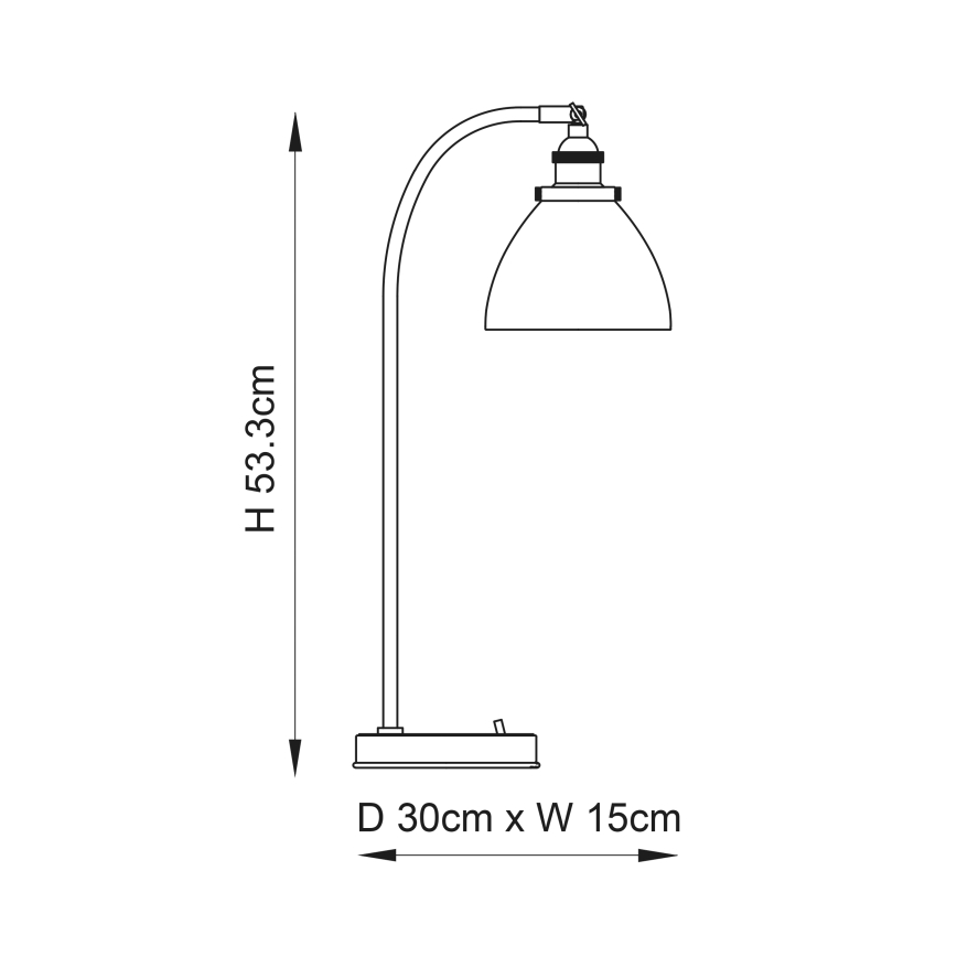Endon 91740 - Stolná lampa HANSEN 1xE14/40W/230V matný chróm