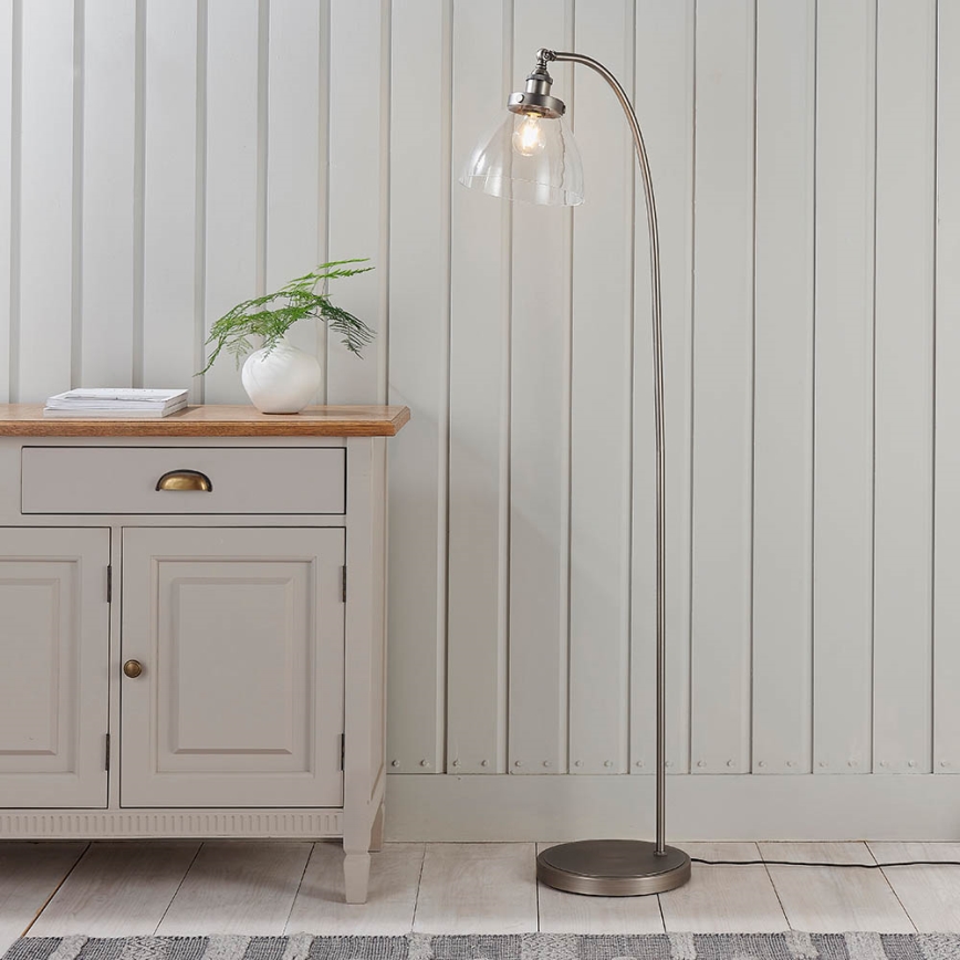 Endon 91741 - Stojacia lampa HANSEN 1xE27/40W/230V matný chróm