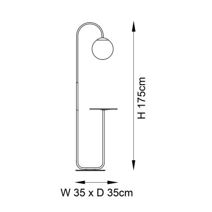 Endon 92424 - Stojacia lampa HALO 1xE14/7W/230V čierna/biela