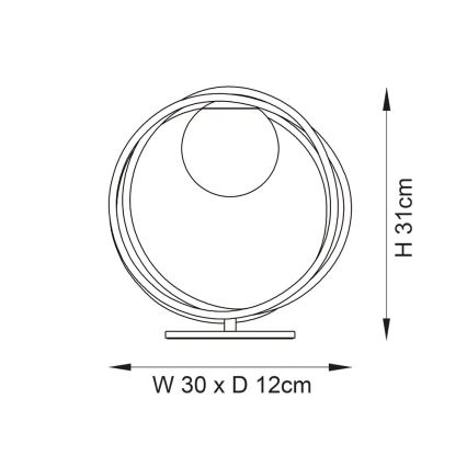 Endon 92491 - Stolná lampa EMILIO 1xG9/3W/230V zlatá