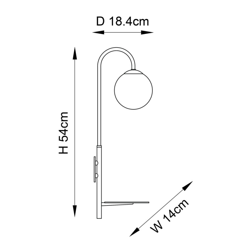 Endon 92726 - Nástenné svietidlo HALO 1xG9/3W/230V čierna/biela