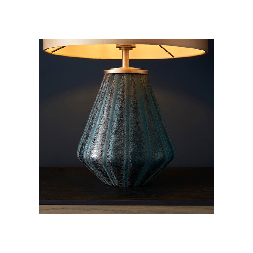 Endon 93059 - Stolná lampa ALYSSIA 1xE27/10W/230V zlatá/modrá
