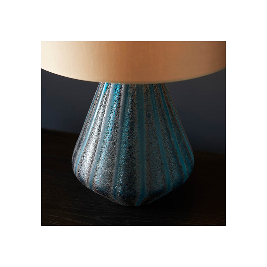 Endon 93059 - Stolná lampa ALYSSIA 1xE27/10W/230V zlatá/modrá