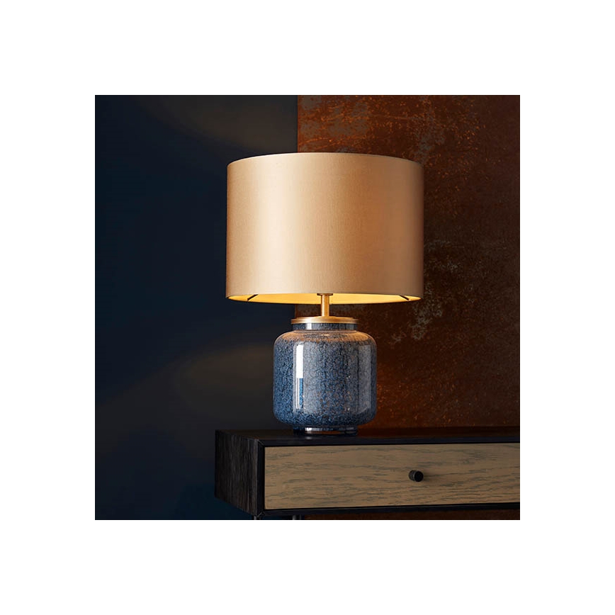 Endon 93067 - Stolová lampa ZINNIA 1xE27/10W/230V modrá/zlatá