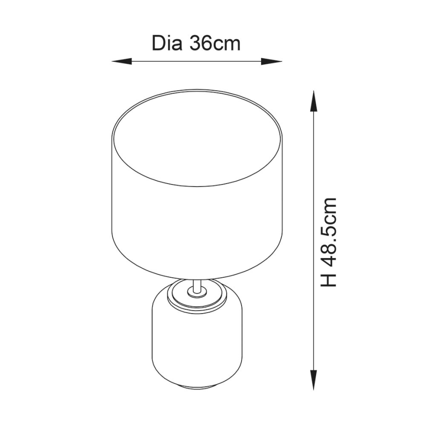 Endon 93067 - Stolová lampa ZINNIA 1xE27/10W/230V modrá/zlatá