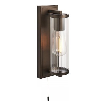 Endon 94077 - Kúpeľňové nástenné svietidlo TAYLOR 1xE27/10W/230V IP44 hnedá