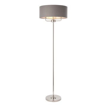 Endon 94378 - Stojacia lampa HIGHCLERE 1xE14/40W/230V šedá/lesklý chróm