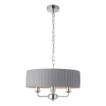 Endon 94394 - Luster na reťazi HIGHCLERE 3xE14/40W/230V tmavošedá/lesklý chróm pr. 45 cm