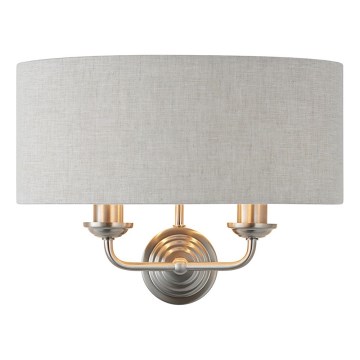 Endon 94403 - Nástenné svietidlo HIGHCLERE 2xE14/40W/230V šedá/matný chróm