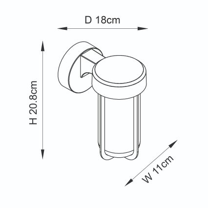 Endon 94990 - LED kúpeľňové nástenné svietidlo LED/8W/230V IP44 2700K matný chróm