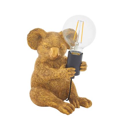 Endon 95082 - Stolná lampa KOALA 1xE27/10W/230V zlatá