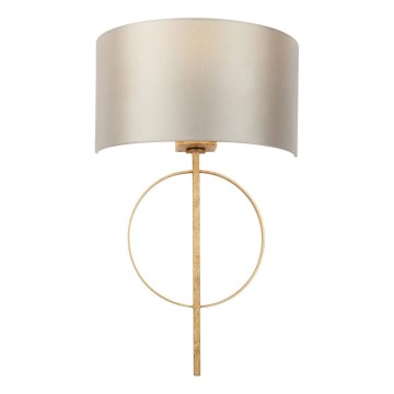 Endon 95210 - Nástenné svietidlo 1xE27/10W/230V sivá/mosadz