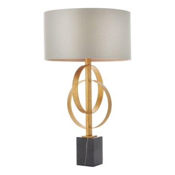 Endon 95213 - Stolná lampa 1xE27/10W/230V šedá/mosadz/čierna