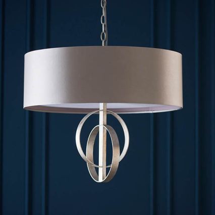 Endon 95215 - Luster na reťazi 5xE27/10W/230V pr. 70 cm sivý