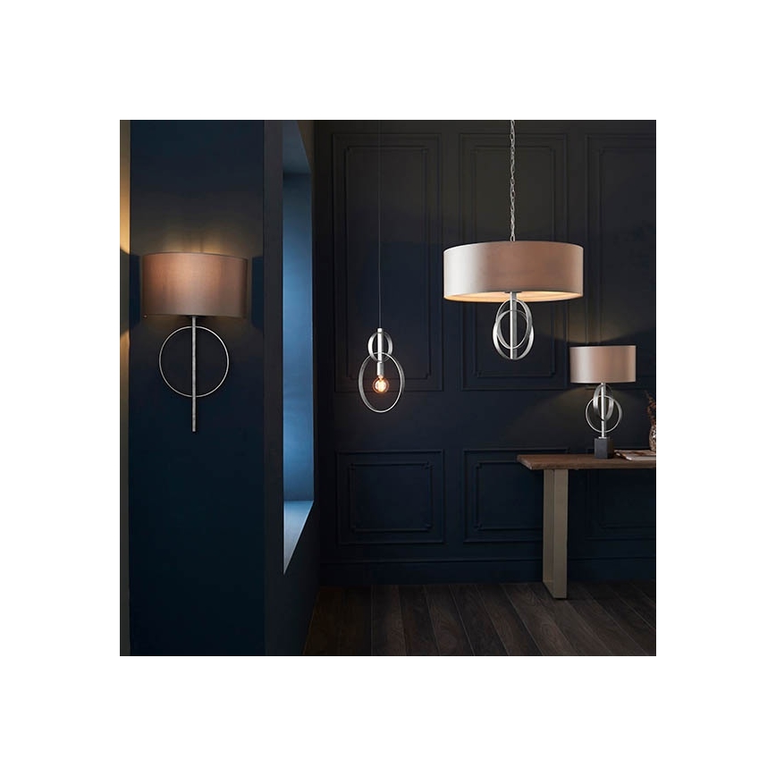 Endon 95215 - Luster na reťazi 5xE27/10W/230V pr. 70 cm sivý