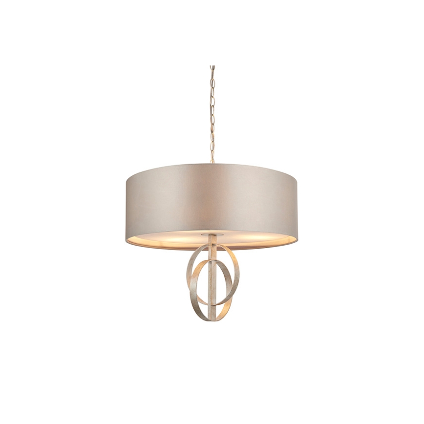 Endon 95216 - Luster na reťazi 3xE27/10W/230V pr. 60 cm sivý