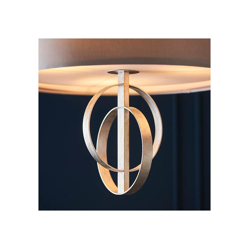 Endon 95216 - Luster na reťazi 3xE27/10W/230V pr. 60 cm sivý