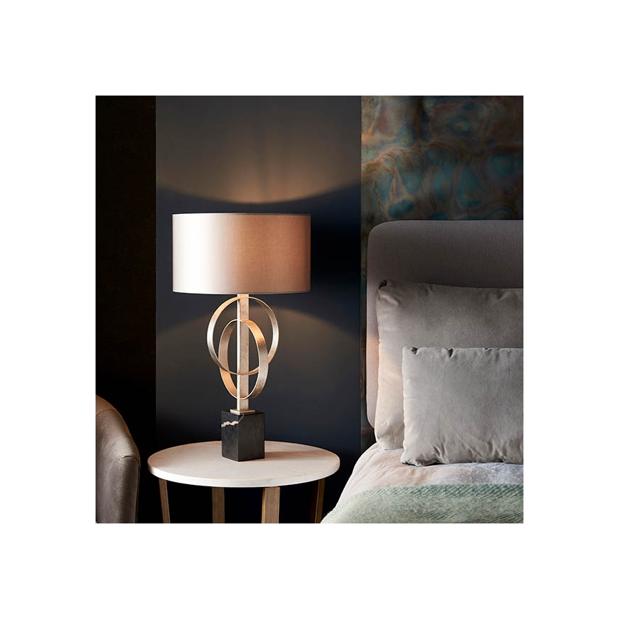 Endon 95217 - Stolná lampa 1xE27/10W/230V šedá/čierna