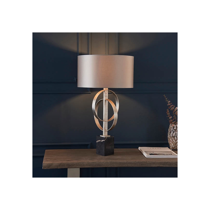 Endon 95217 - Stolná lampa 1xE27/10W/230V šedá/čierna