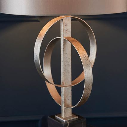 Endon 95217 - Stolná lampa 1xE27/10W/230V šedá/čierna