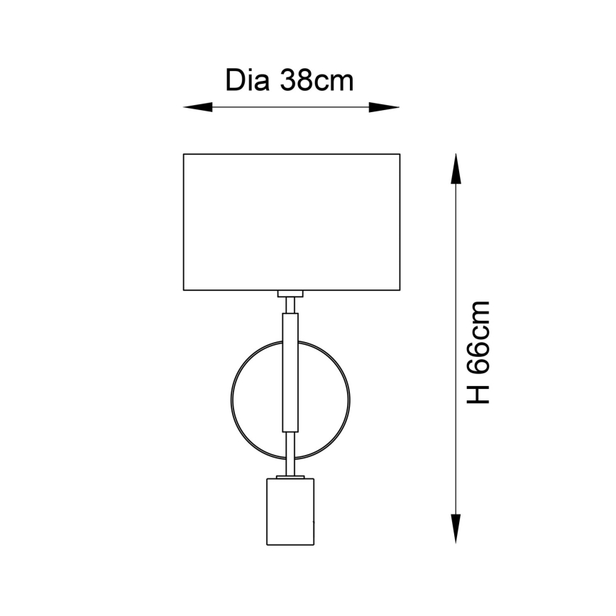 Endon 95217 - Stolná lampa 1xE27/10W/230V šedá/čierna