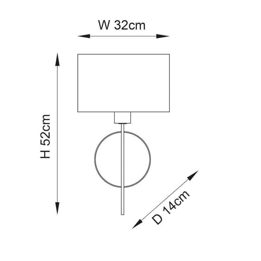 Endon 95222 - Nástenné svietidlo 1xE27/10W/230V modré/šedé