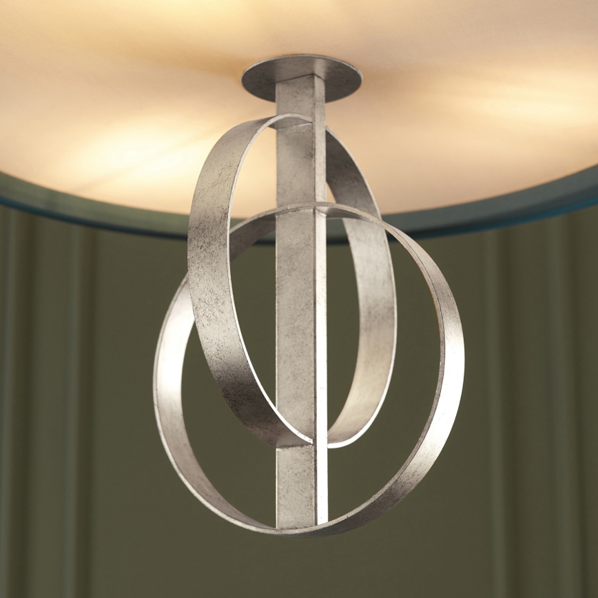 Endon 95224 - Závesný luster na reťazi 3xE27/10W/230V, priemer 60 cm, modrá/šedá