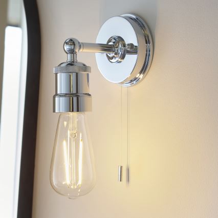 Endon 95505 - Kúpeľňové nástenné svietidlo MILLER 1xE27/6W/230V IP44 lesklý chróm