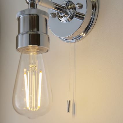 Endon 95505 - Kúpeľňové nástenné svietidlo MILLER 1xE27/6W/230V IP44 lesklý chróm