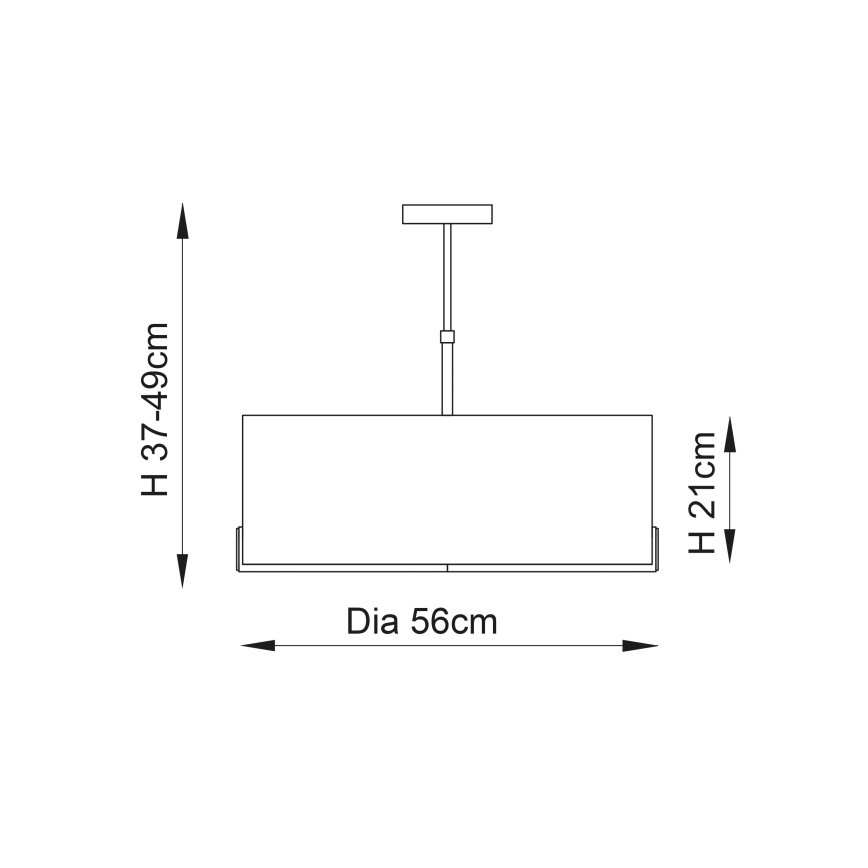 Endon 95834 - Luster na tyči HAYFIELD 3xE27/40W/230V matný chróm/béžová