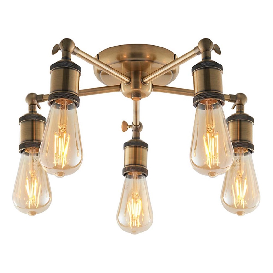 Endon 97244 - Bodové svietidlo HAL 5xE27/40W/230V mosadz