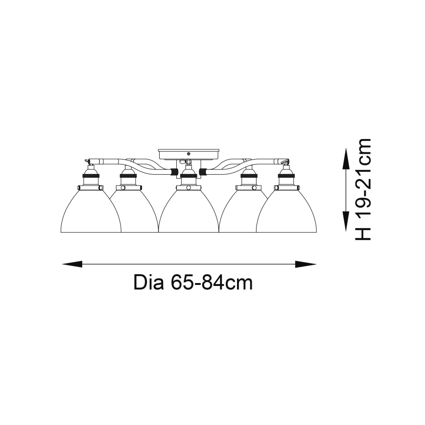 Endon 97248 - Bodové svietidlo HANSEN 5xE14/7W/230V mosadz