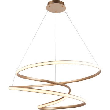 Endon 97639 - LED stmievateľný luster na lanku TWIRL LED/88W/230V 3000K zlatý