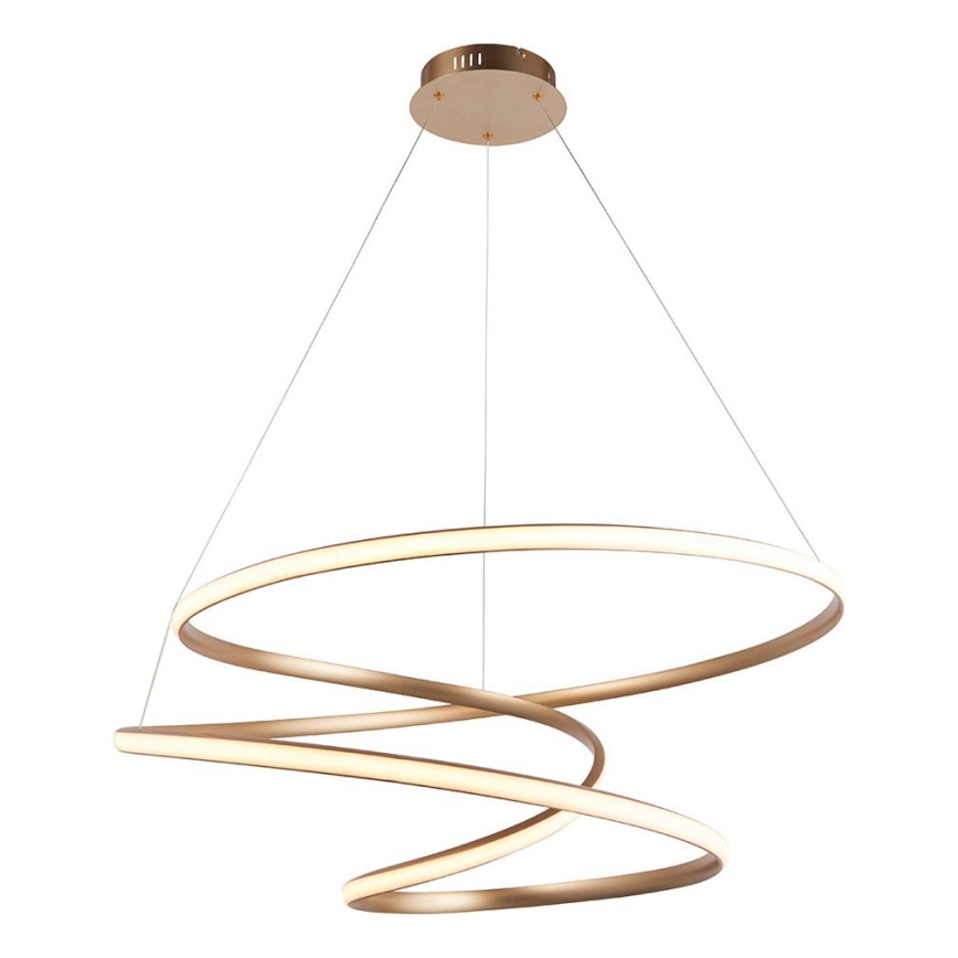 Endon 97639 - LED stmievateľný luster na lanku TWIRL LED/88W/230V 3000K zlatý