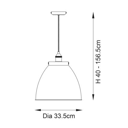 Endon 98744 - Závesné svietidlo na lanku FRANKLIN 1xE27/10W/230V mosadz