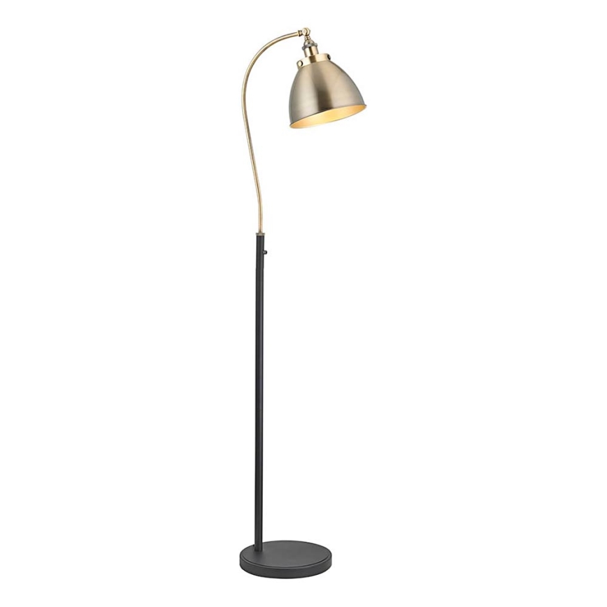 Endon 98748 - Stojacia lampa FRANKLIN 1xE27/10W/230V mosadz/čierna