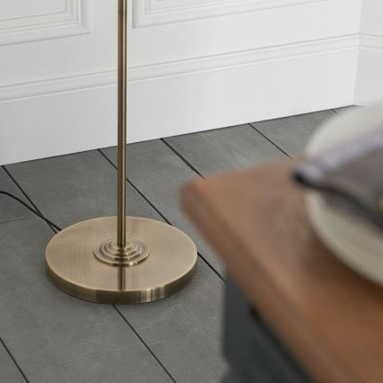 Endon 98935 - Stojacia lampa HIGHCLERE 3xE14/40W/230V biela/mosadz pr. 47 cm