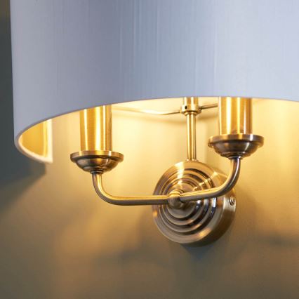 Endon 98937 - Nástenné svietidlo HIGHCLERE 2xE14/40W/230V biela/mosadz