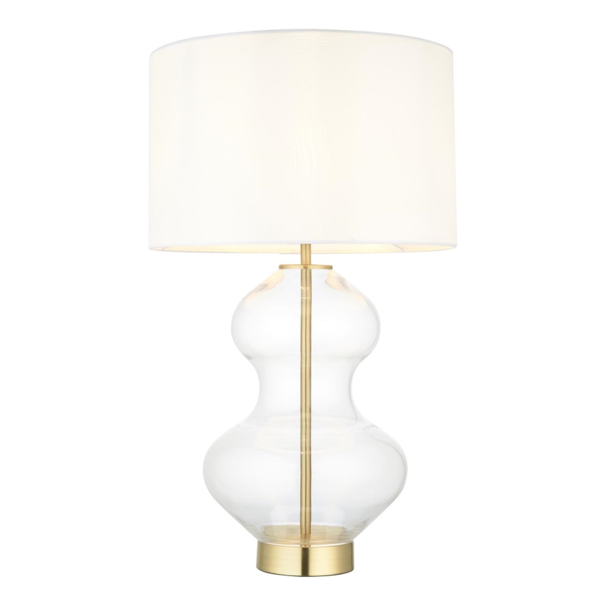 Endon 99110 - Stmievateľná stolná lampa KELDA 1xE27/10W/230V biela/zlatá