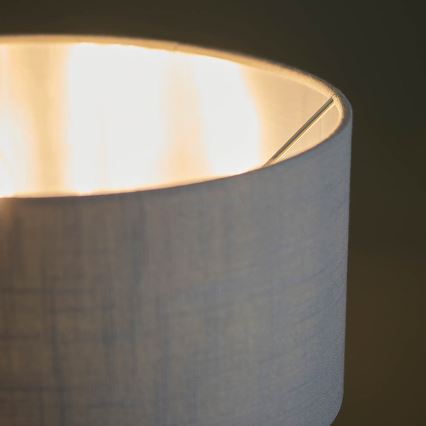 Endon 99149 - Stolná lampa HIGHCLERE 3xE14/18W/230V šedá/lesklý chróm pr. 32 cm