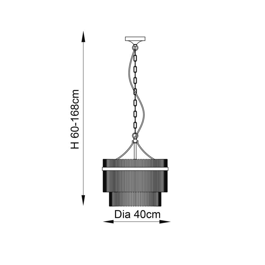 Endon 99167 - Luster na reťazi MARIETTA 3xE14/7W/230V mosadz/číra