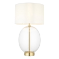 Endon 99292 - Stmievateľná stolová lampa KELDA 1xE27/10W/230V krémová/zlatá