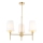 Endon 99456 - Luster na tyči 3xE14/6W/230V zlatý/biely