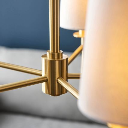 Endon 99458 - Závesný luster na reťazi 5xE14/6W/230V zlatá/biela