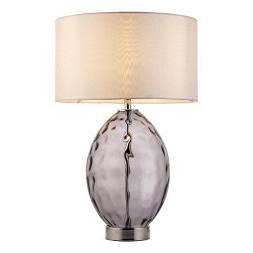 Endon 99581 - Stmievateľná stolná lampa ERIN 1xE27/10W/230V krémová/matný chróm/dymová čierna